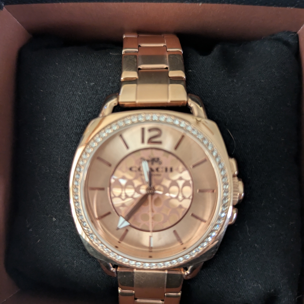 Coach Rose Gold Boyfriend Women's Watch